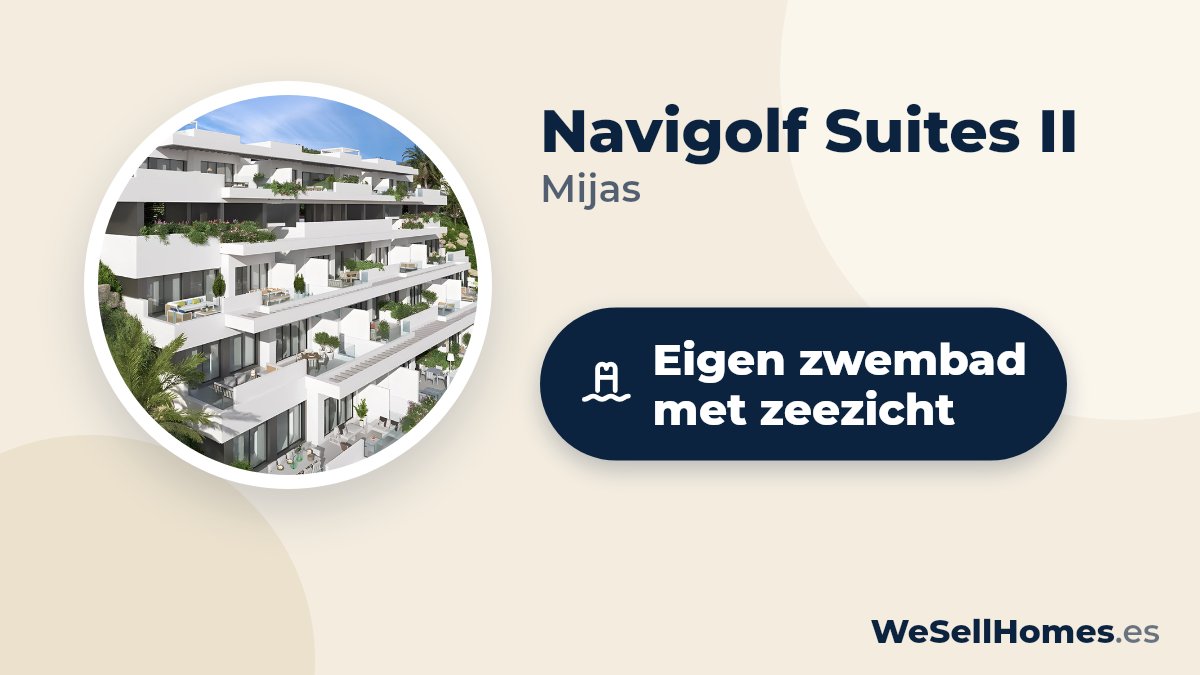 Navigolf Suites II, Mijas: Eigen zwembad met zeezicht