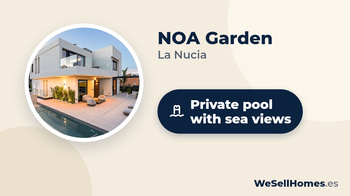 NOA Garden, La Nucia: Private pool with sea views