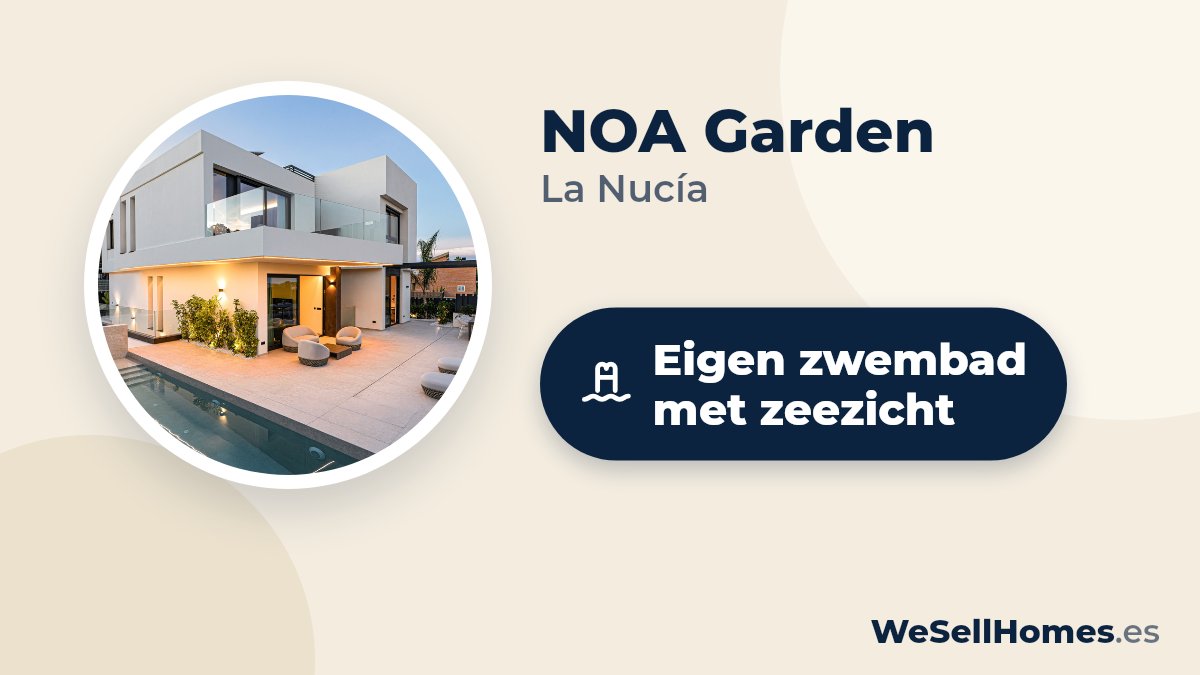 NOA Garden, La Nucía: Eigen zwembad met zeezicht