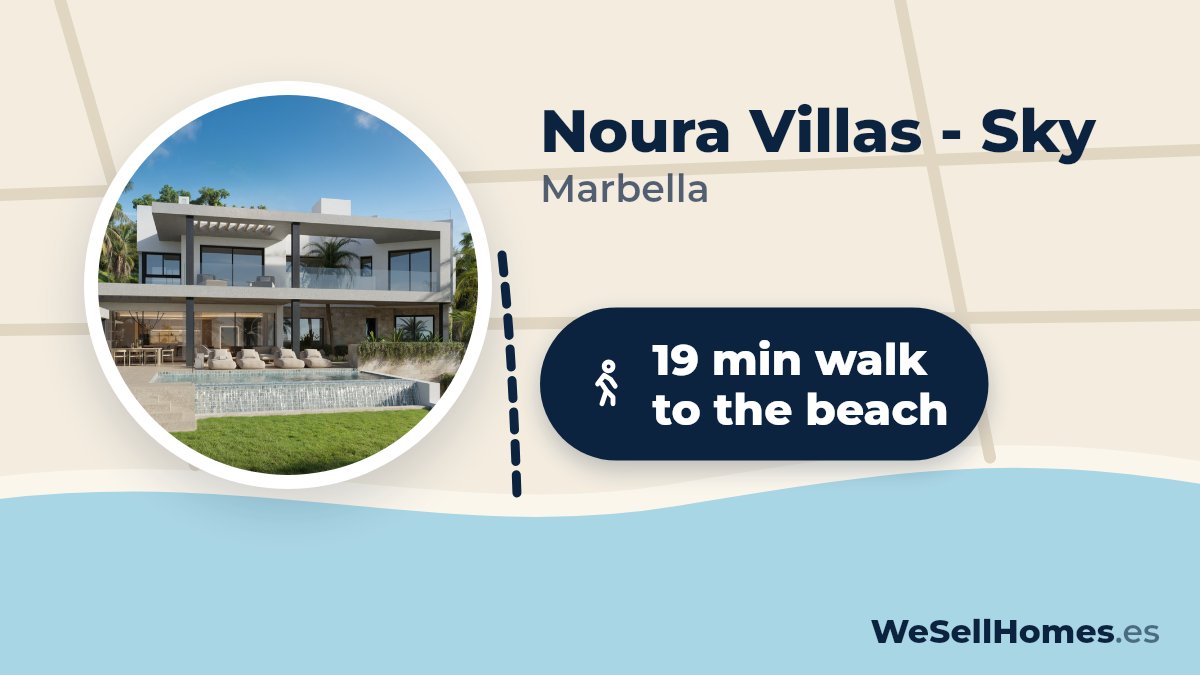 Noura Villas - Sky, Marbella: 19 min walk to the beach