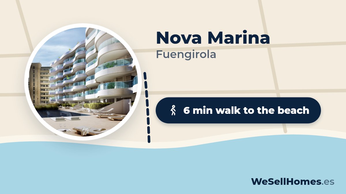 Nova Marina, Fuengirola: 6 min walk to the beach