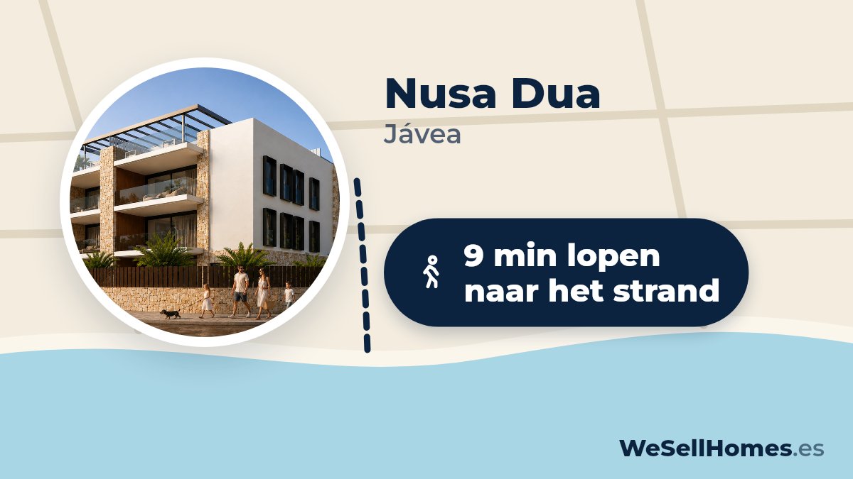 Nusa Dua, Jávea: 9 min lopen naar het strand
