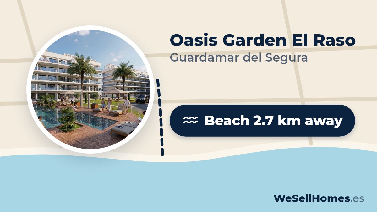 Oasis Garden El Raso, Guardamar del Segura: Beach 2.7 km away