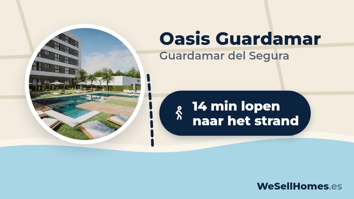 Oasis Guardamar, Guardamar del Segura: 14 min lopen naar het strand