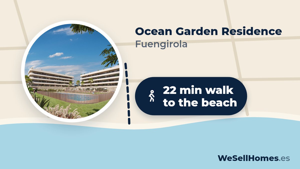 Ocean Garden Residence, Fuengirola: 22 min walk to the beach