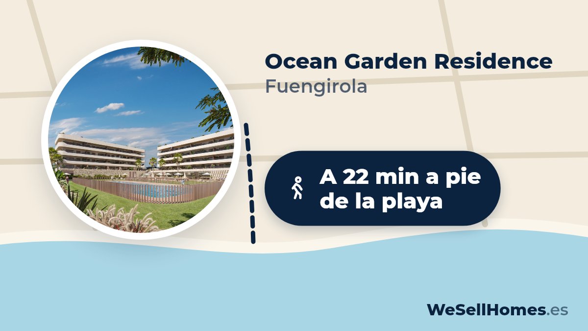 Ocean Garden Residence, Fuengirola: A 22 min a pie de la playa