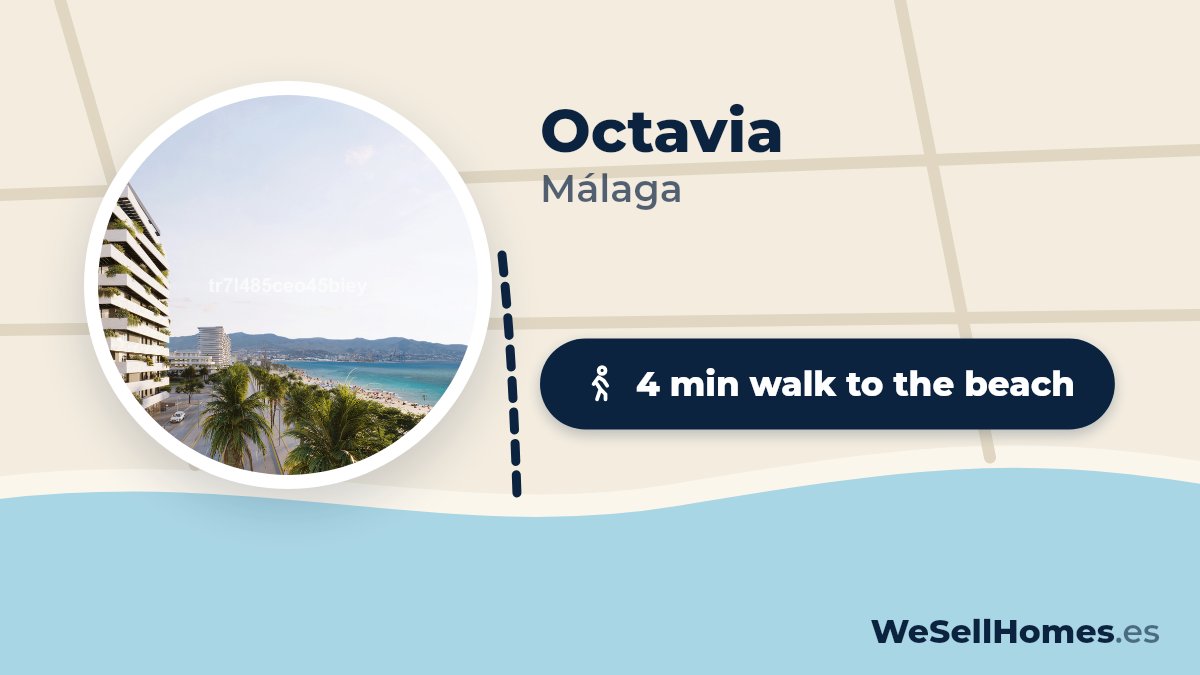 Octavia, Málaga: 4 min walk to the beach