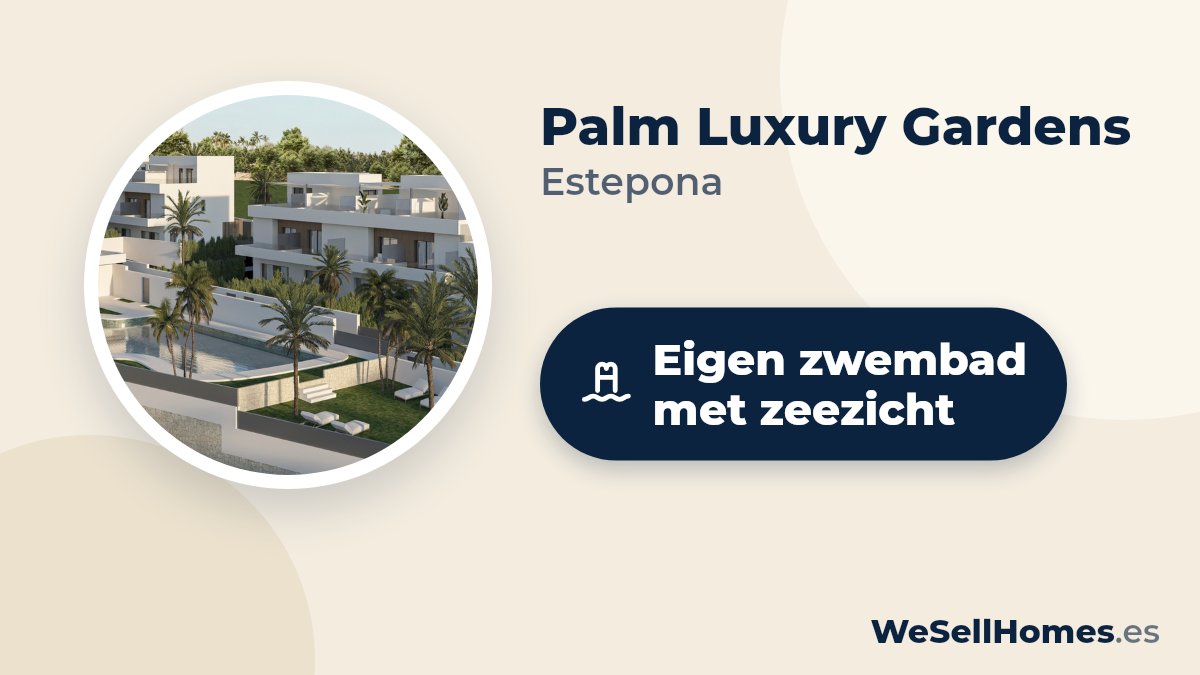 Palm Luxury Gardens, Estepona: Eigen zwembad met zeezicht
