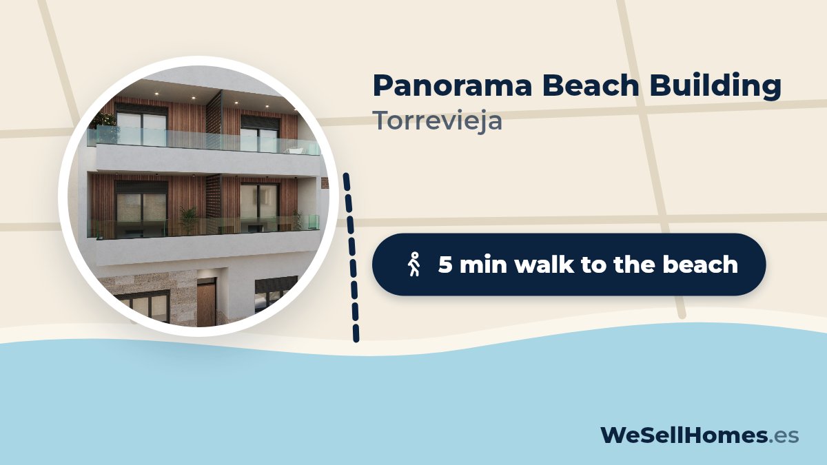 Panorama Beach Building, Torrevieja: 5 min walk to the beach