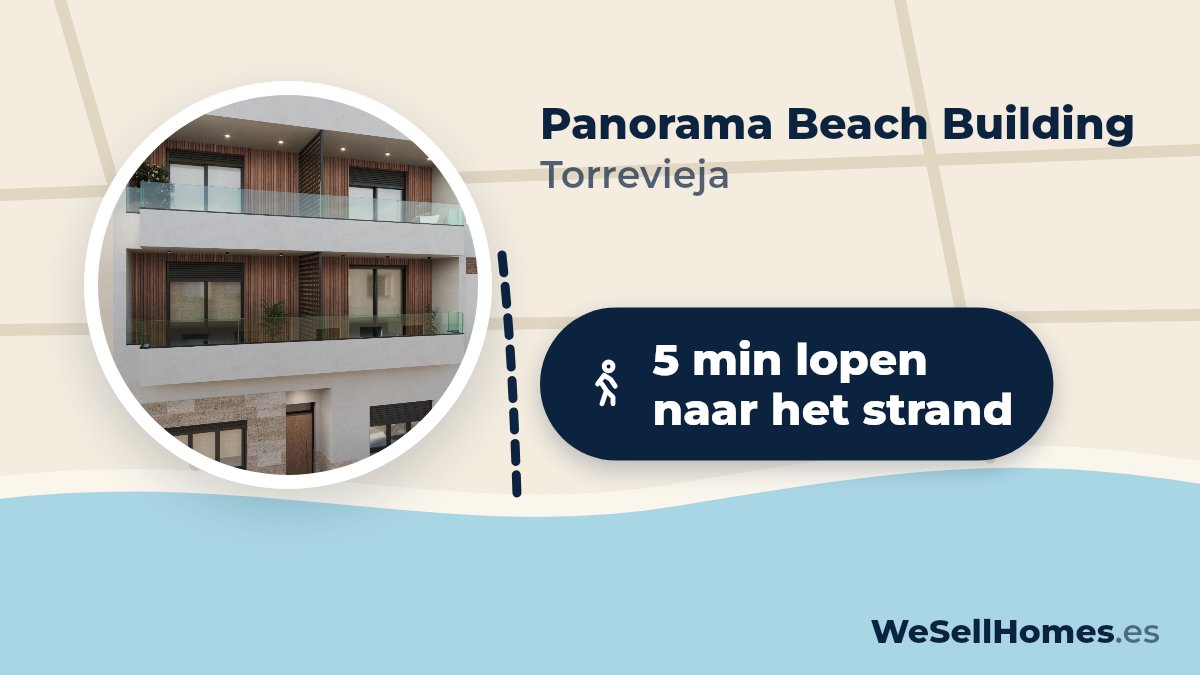 Panorama Beach Building, Torrevieja: 5 min lopen naar het strand