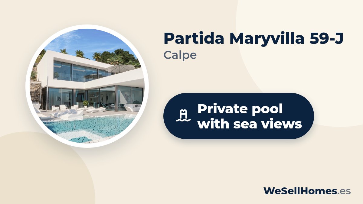 Partida Maryvilla 59-J, Calpe: Private pool with sea views