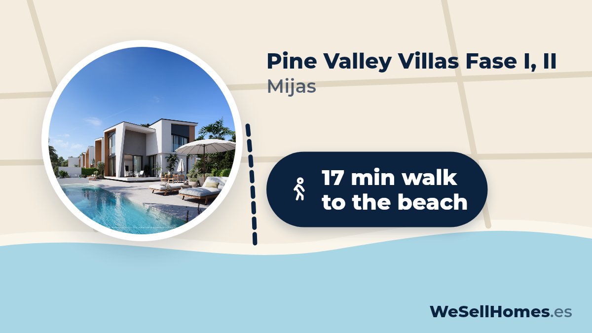 Pine Valley Villas Fase I, II, Mijas: 17 min walk to the beach