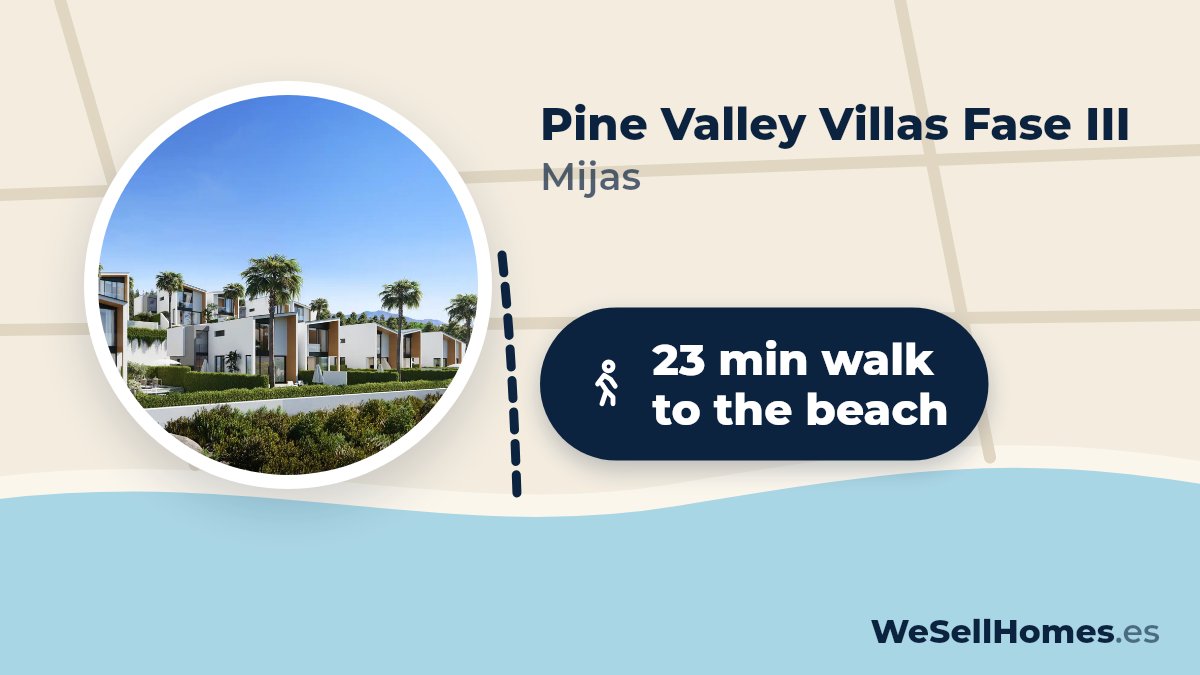 Pine Valley Villas Fase III, Mijas: 23 min walk to the beach