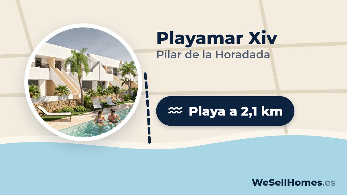 Playamar Xiv, Pilar de la Horadada: Playa a 2,1 km