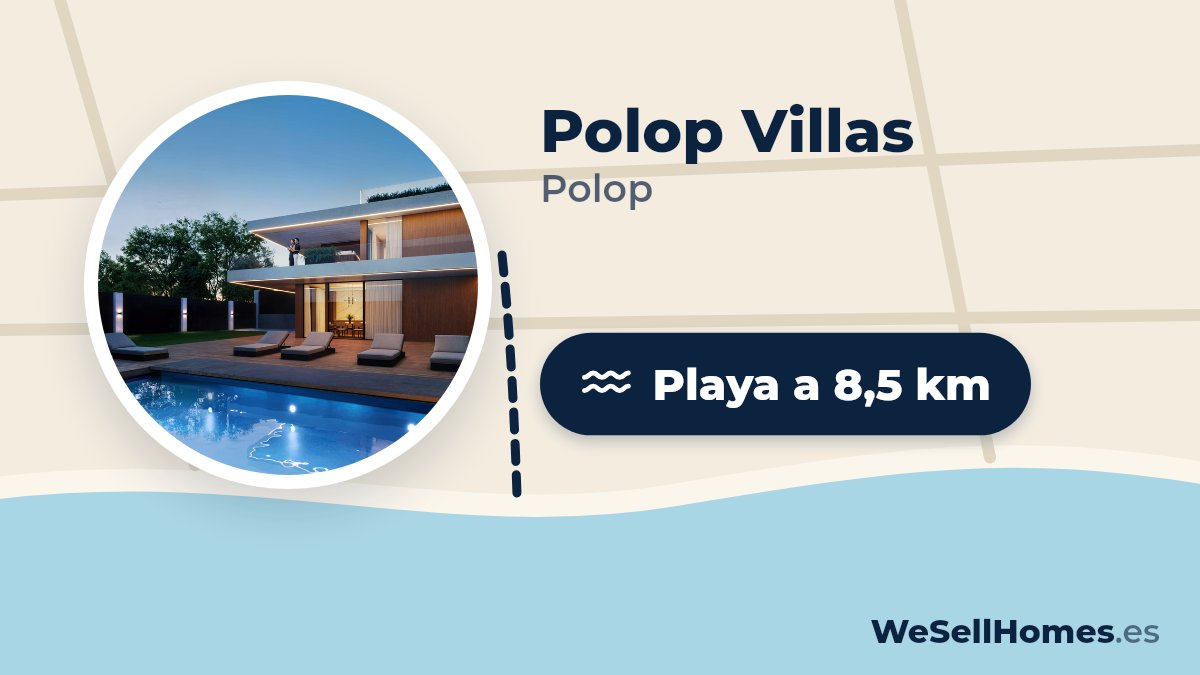 Polop Villas, Polop: Playa a 8,5 km