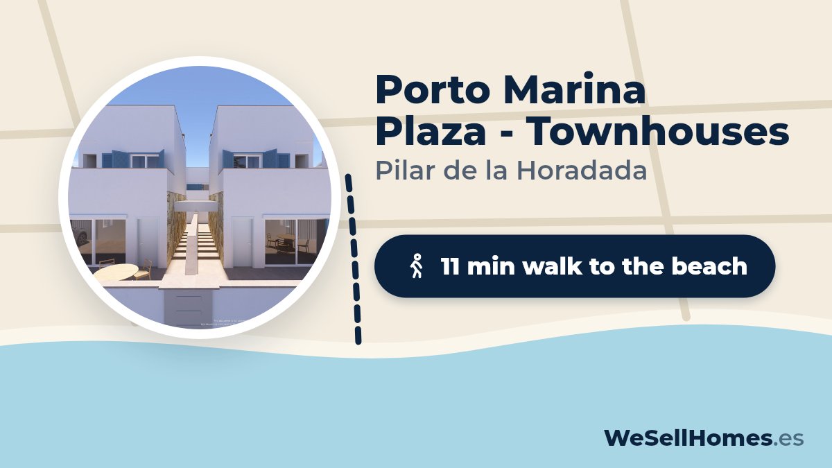 Porto Marina Plaza - Townhouses, Pilar de la Horadada: 11 min walk to the beach