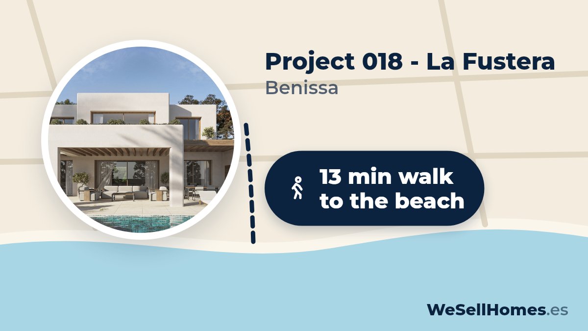 Project 018 - La Fustera, Benissa: 13 min walk to the beach