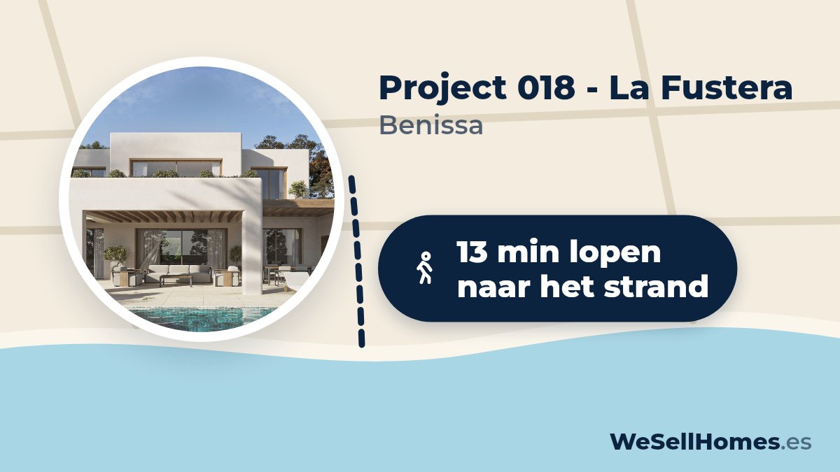 Project 018 - La Fustera, Benissa: 13 min lopen naar het strand