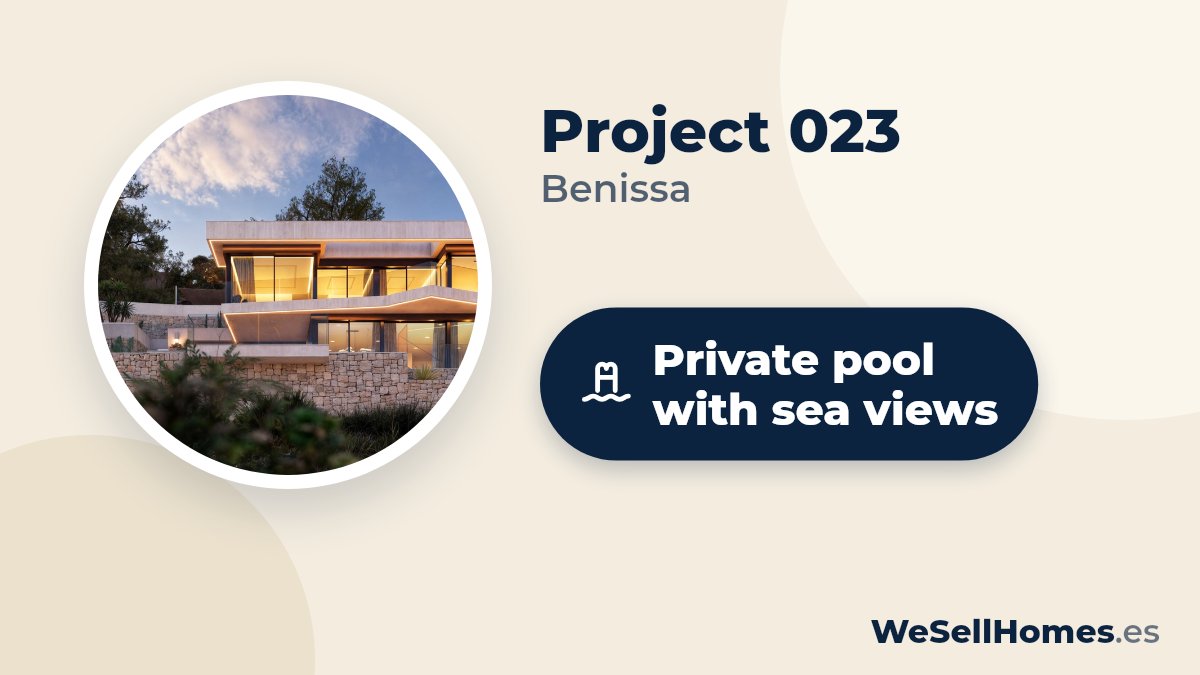 Project 023, Benissa: Private pool with sea views