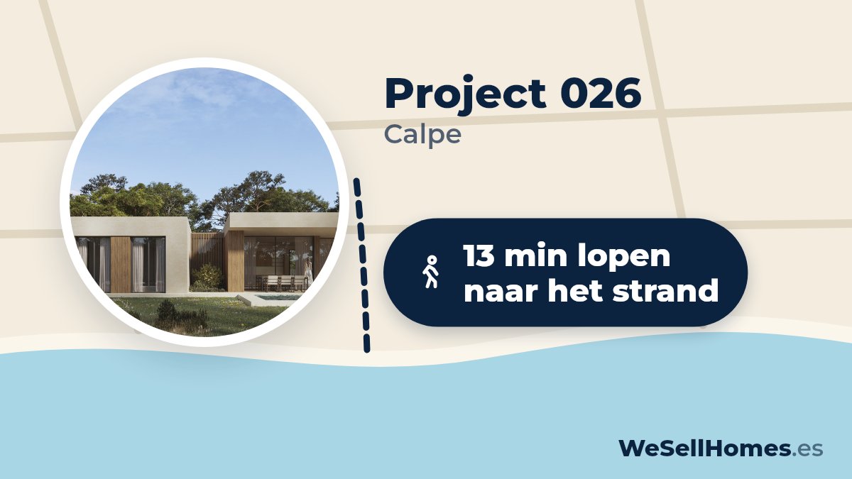 Project 026, Calpe: 13 min lopen naar het strand