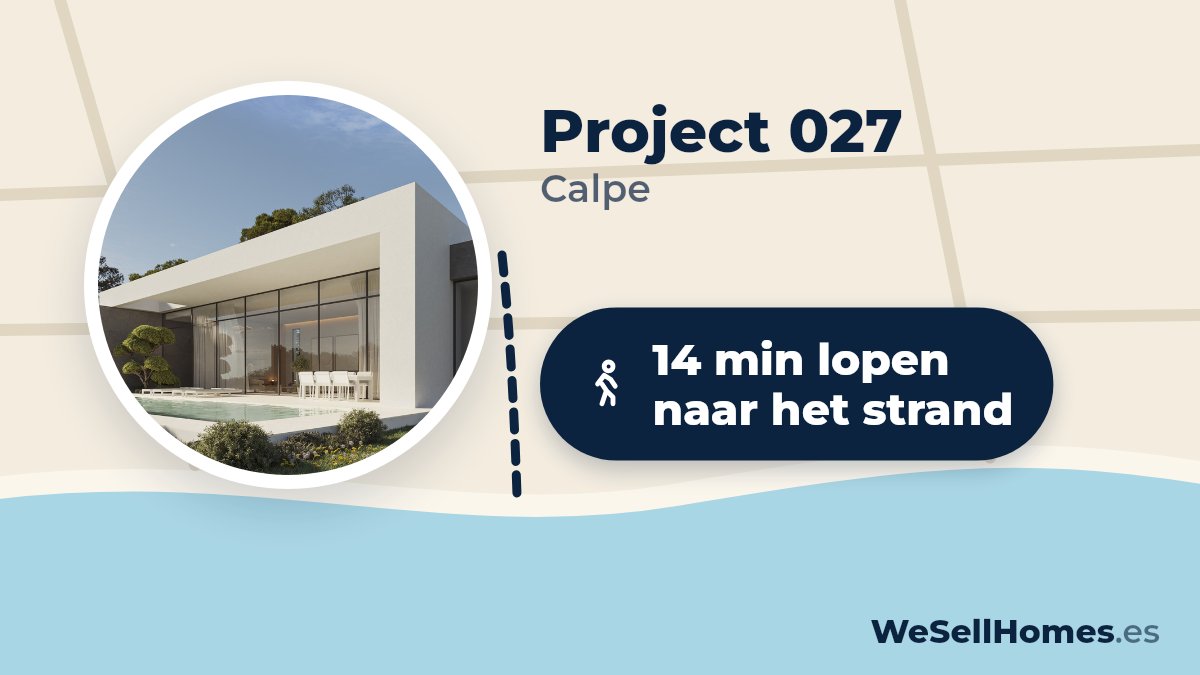 Project 027, Calpe: 14 min lopen naar het strand