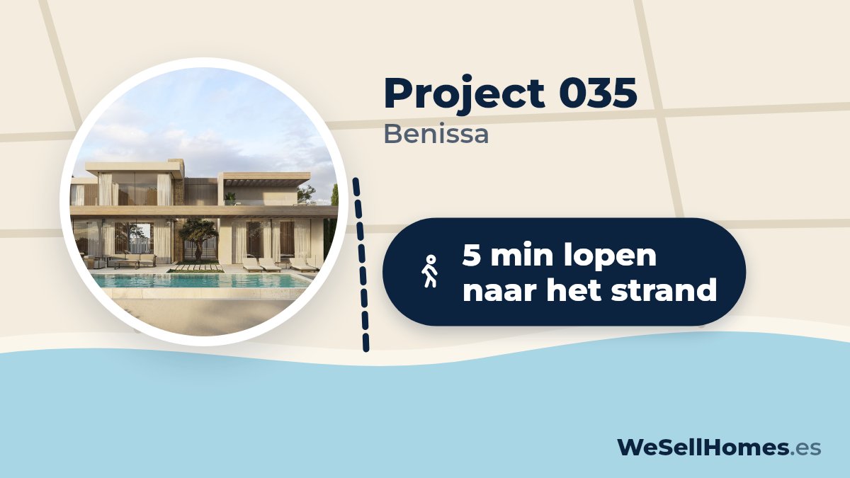 Project 035, Benissa: 5 min lopen naar het strand