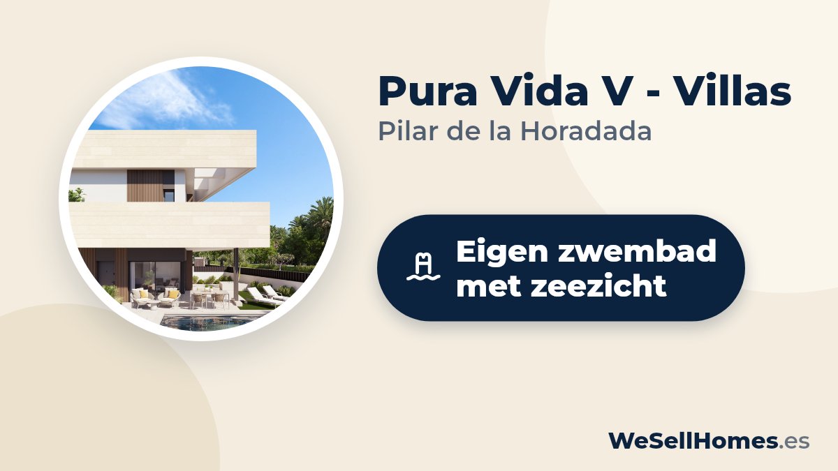 Pura Vida V - Villas, Pilar de la Horadada: Eigen zwembad met zeezicht