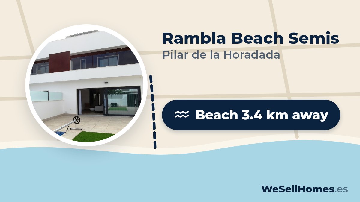Rambla Beach Semis, Pilar de la Horadada: Beach 3.4 km away