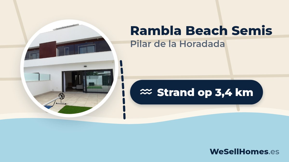 Rambla Beach Semis, Pilar de la Horadada: Strand op 3,4 km