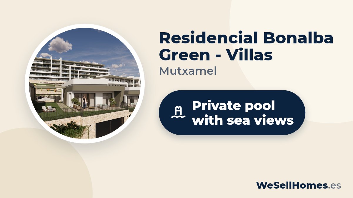 Residencial Bonalba Green - Villas, Mutxamel: Private pool with sea views