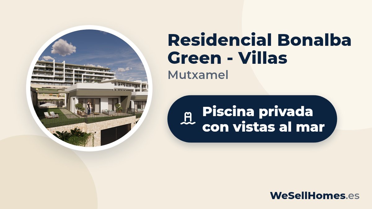 Residencial Bonalba Green - Villas, Mutxamel: Piscina privada con vistas al mar