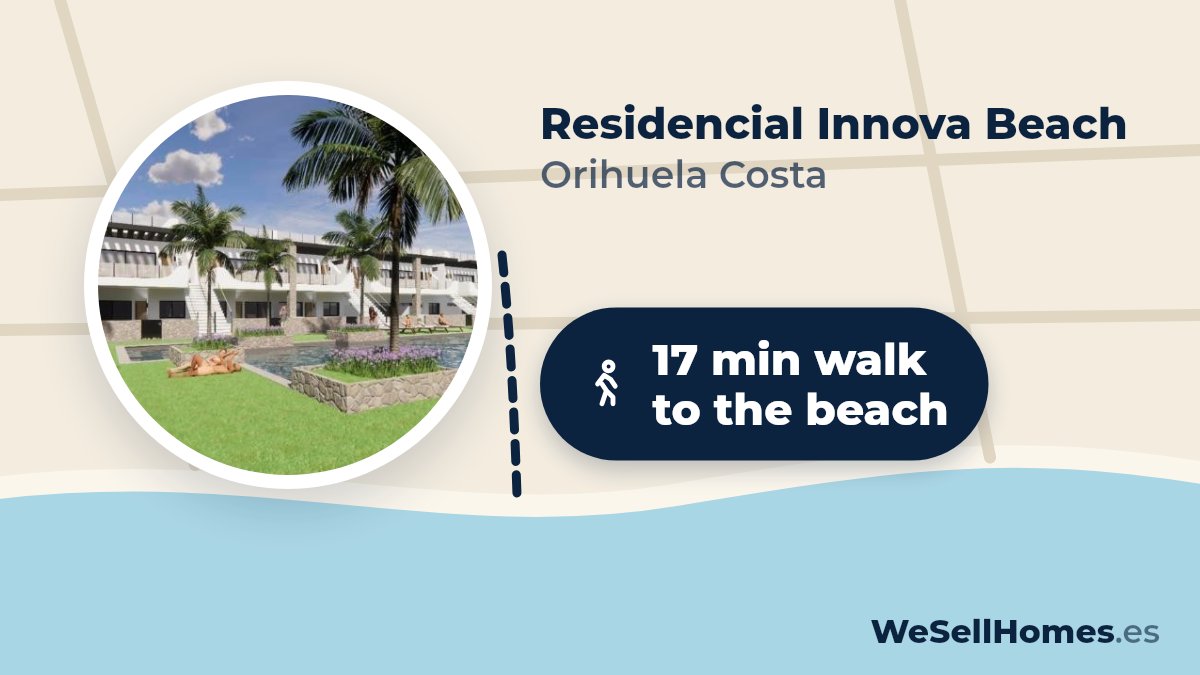 Residencial Innova Beach, Orihuela Costa: 17 min walk to the beach