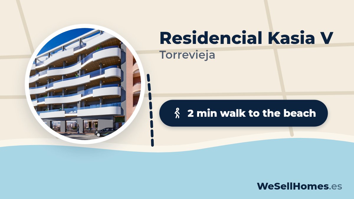 Residencial Kasia V, Torrevieja: 2 min walk to the beach
