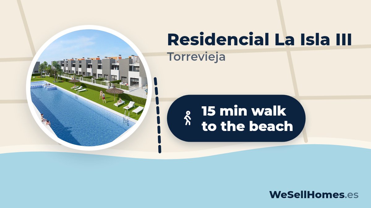 Residencial La Isla III, Torrevieja: 15 min walk to the beach