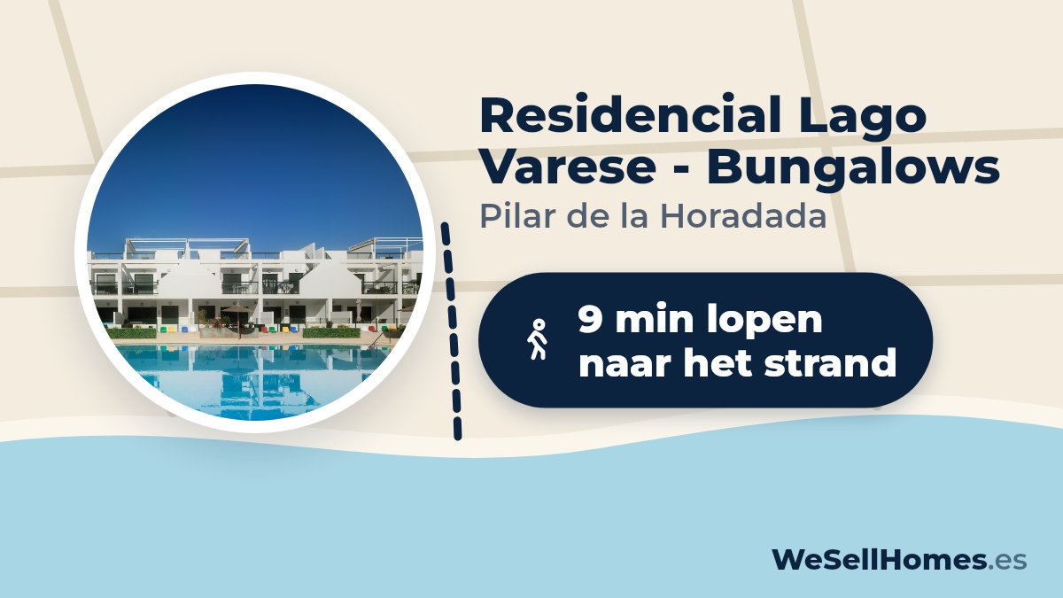 Residencial Lago Varese - Bungalows, Pilar de la Horadada: 9 min lopen naar het strand