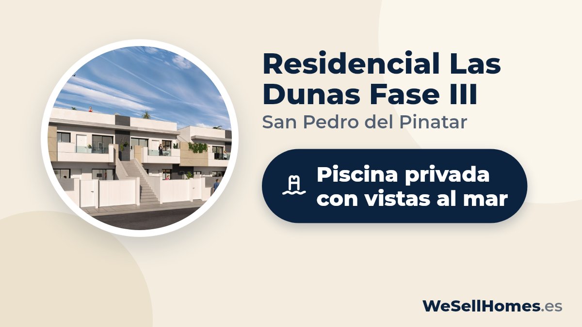 Residencial Las Dunas Fase III, San Pedro del Pinatar: Piscina privada con vistas al mar