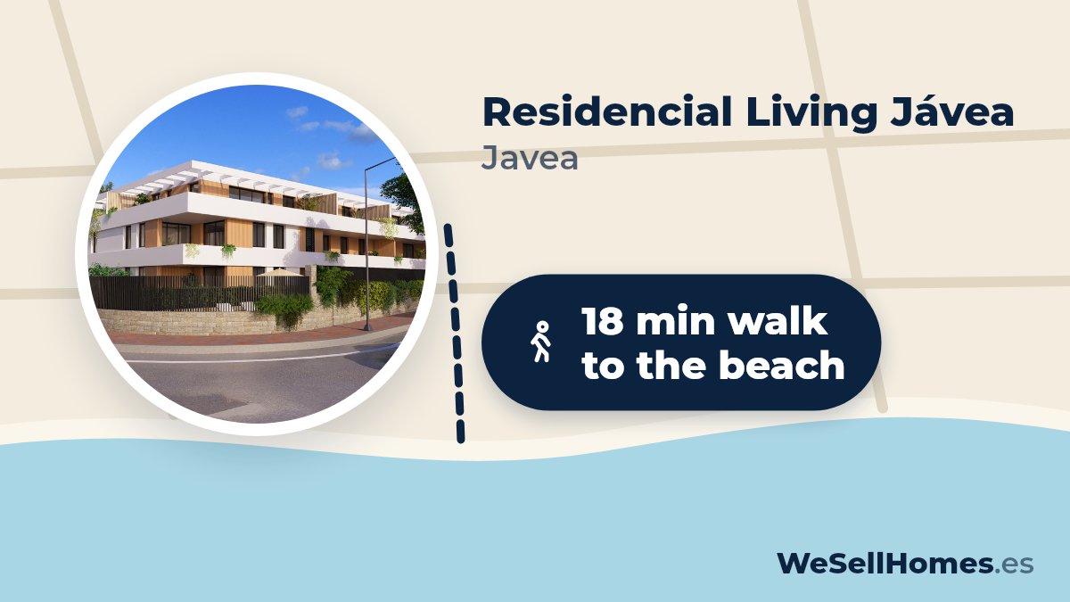 Residencial Living Jávea, Javea: 18 min walk to the beach