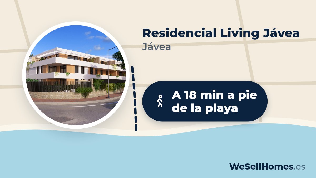 Residencial Living Jávea, Jávea: A 18 min a pie de la playa