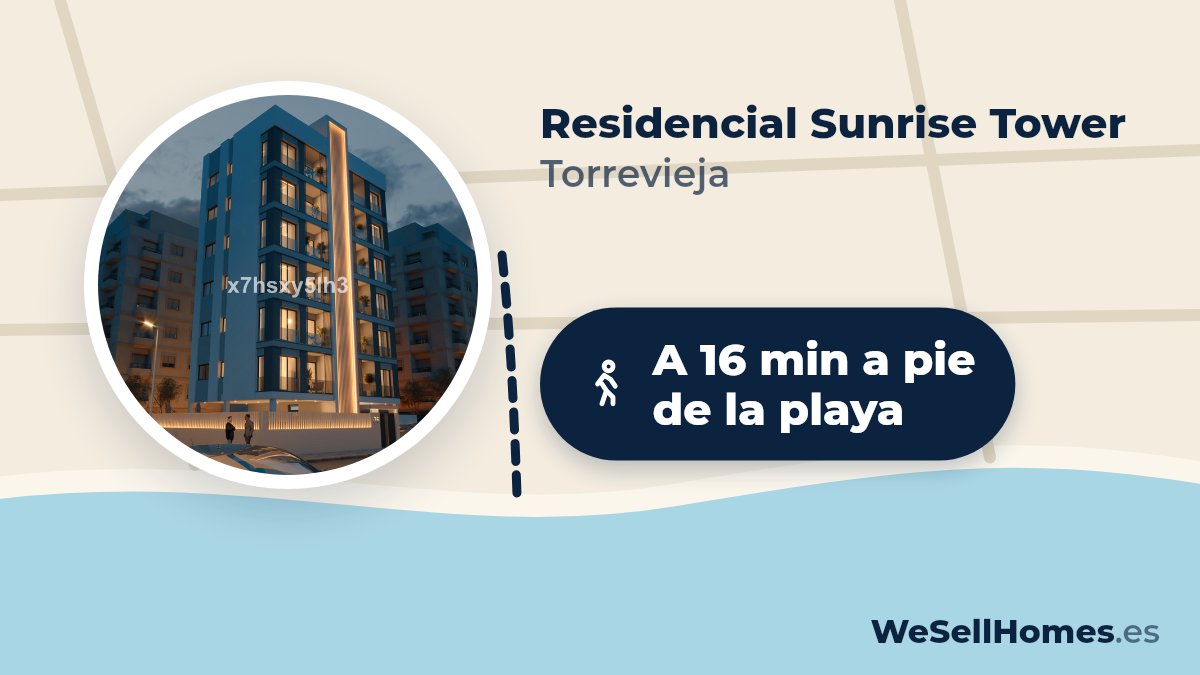 Residencial Sunrise Tower, Torrevieja: A 16 min a pie de la playa