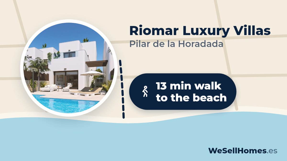 Riomar Luxury Villas, Pilar de la Horadada: 13 min walk to the beach