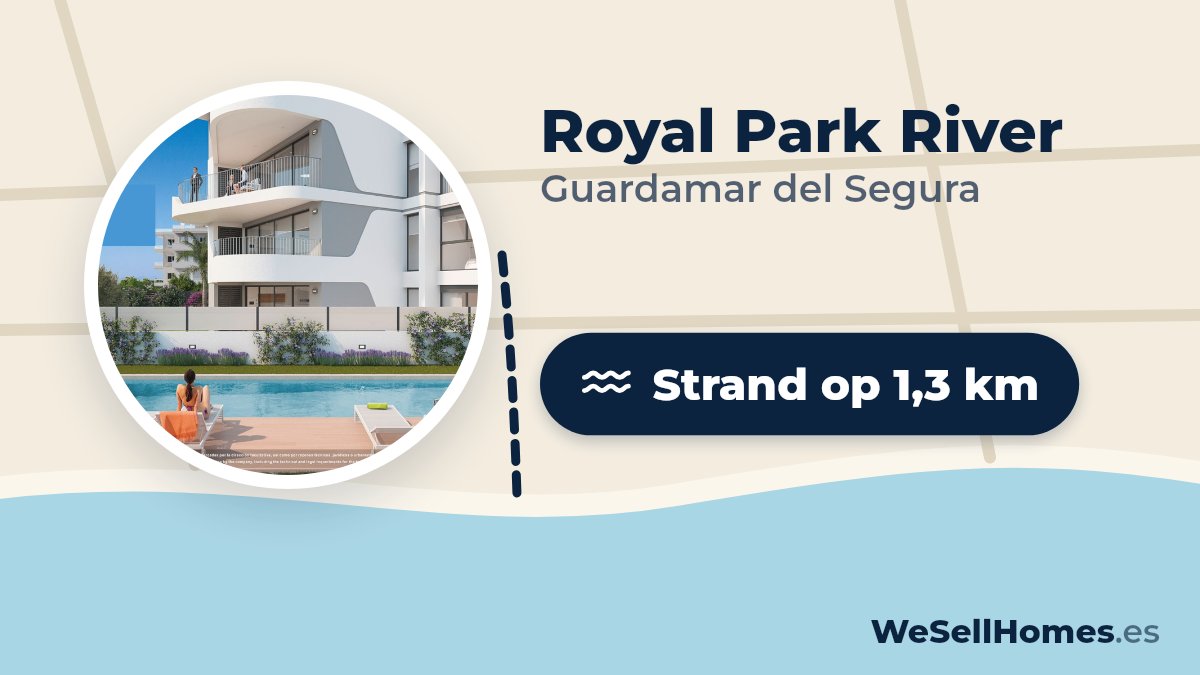 Royal Park River, Guardamar del Segura: Strand op 1,3 km
