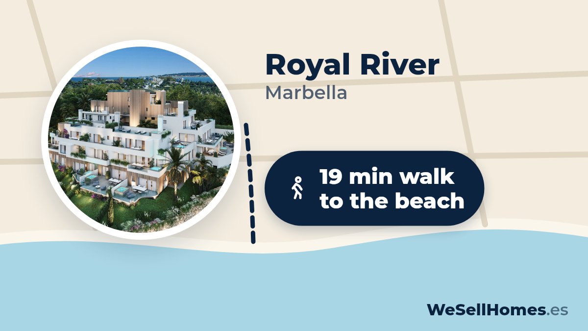 Royal River, Marbella: 19 min walk to the beach