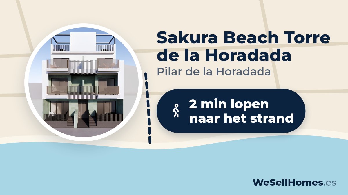 Sakura Beach Torre de la Horadada, Pilar de la Horadada: 2 min lopen naar het strand