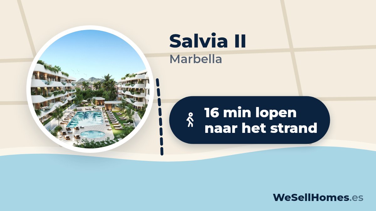 Salvia II, Marbella: 16 min lopen naar het strand