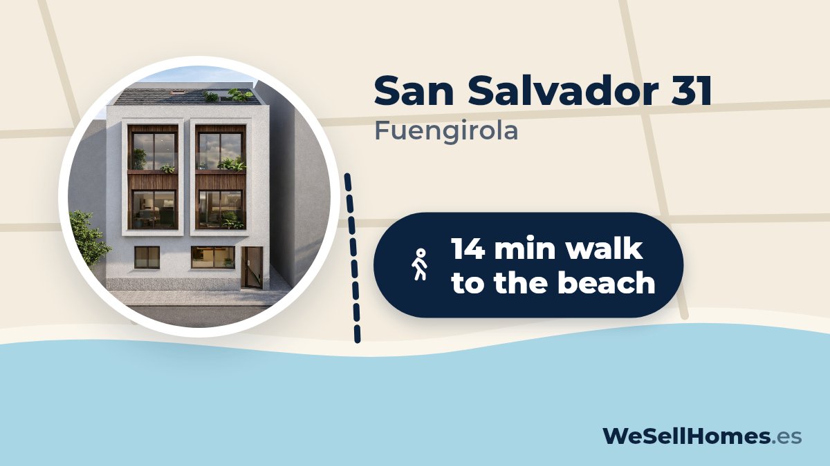 San Salvador 31, Fuengirola: 14 min walk to the beach