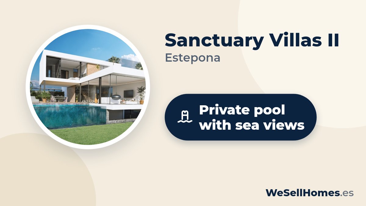Sanctuary Villas II, Estepona: Private pool with sea views