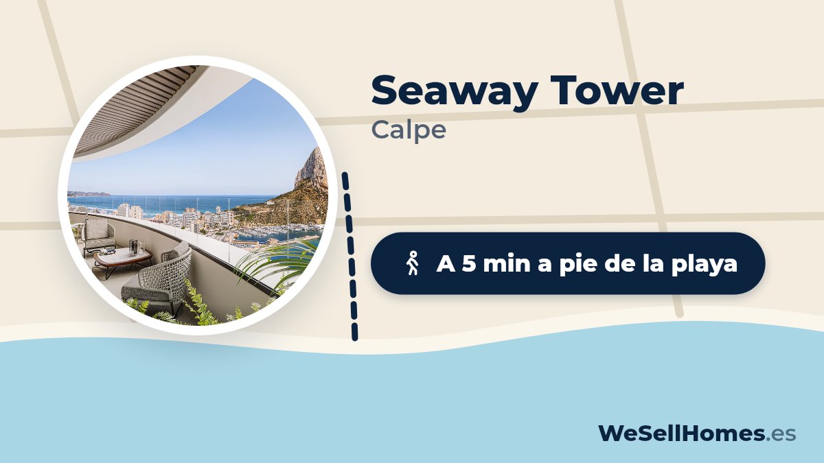 Seaway Tower, Calpe: A 5 min a pie de la playa