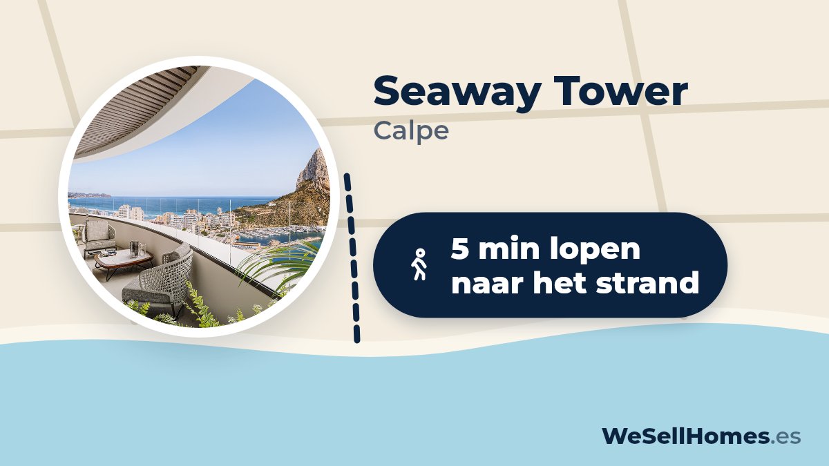 Seaway Tower, Calpe: 5 min lopen naar het strand