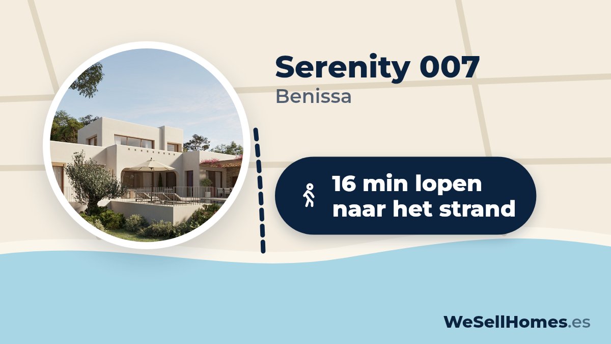 Serenity 007, Benissa: 16 min lopen naar het strand