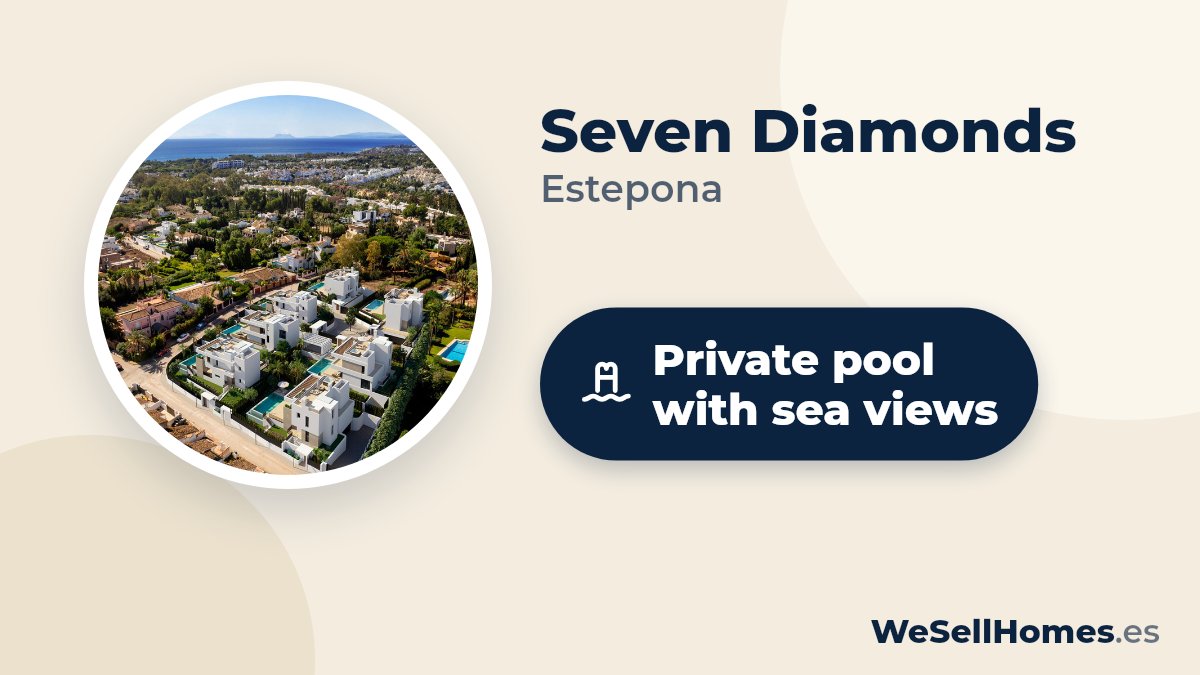 Seven Diamonds, Estepona: Private pool with sea views